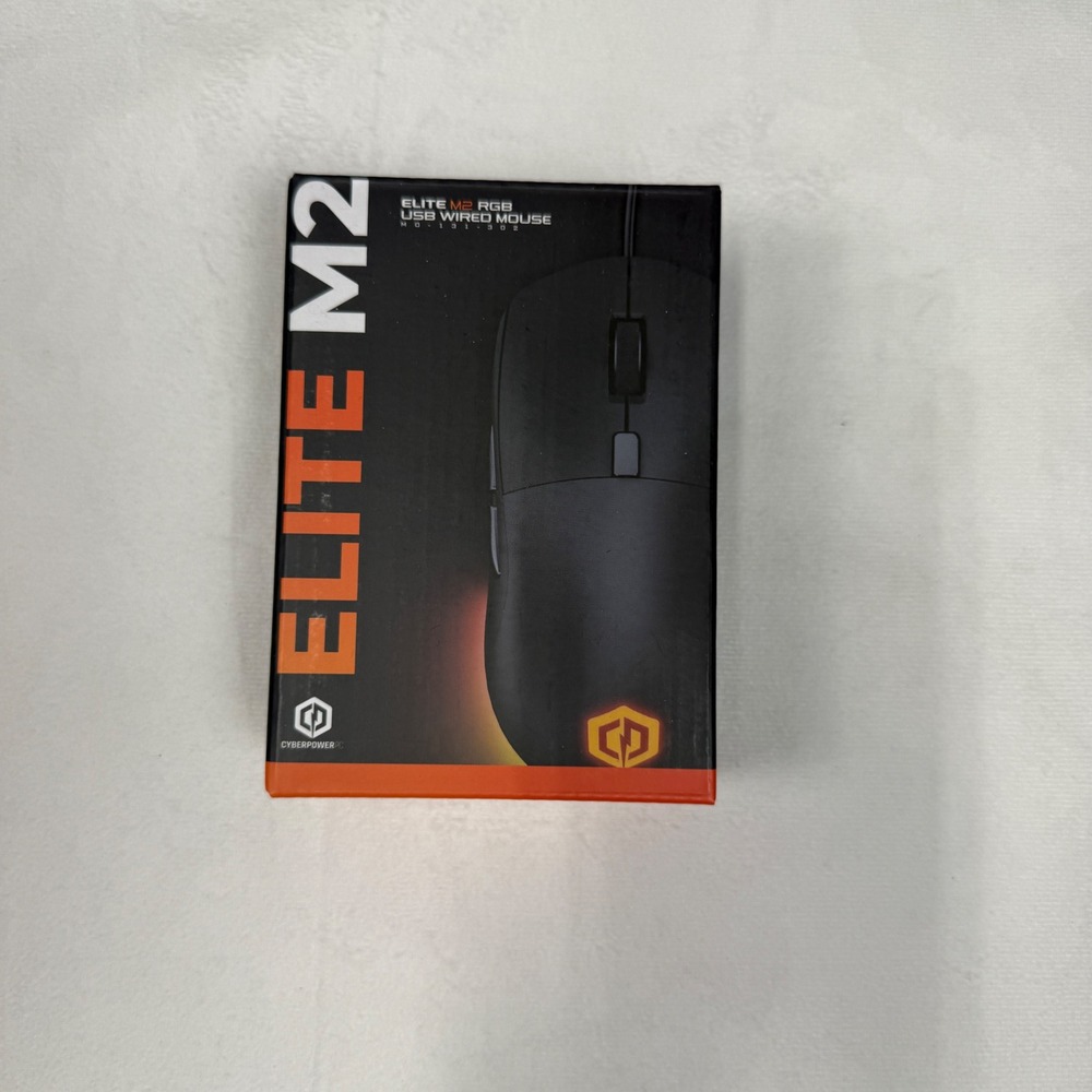 CyberPowerPC Elite M2 RGB USB Wired Gaming Mouse Black MO-131-302 7200 DPI New